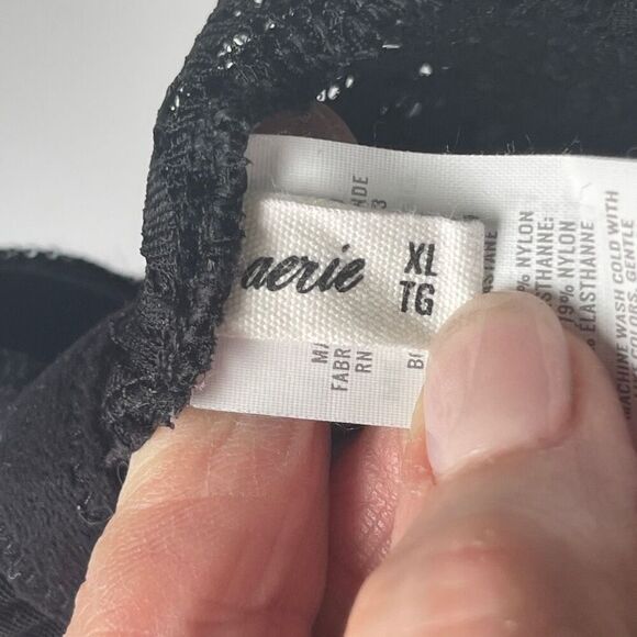 Aerie Front‎ Closure Black Lace Strappy Bra-let - Picture 9 of 10
